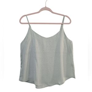 Anthropologie Mint Green Polka Dot Silk Cami Tank